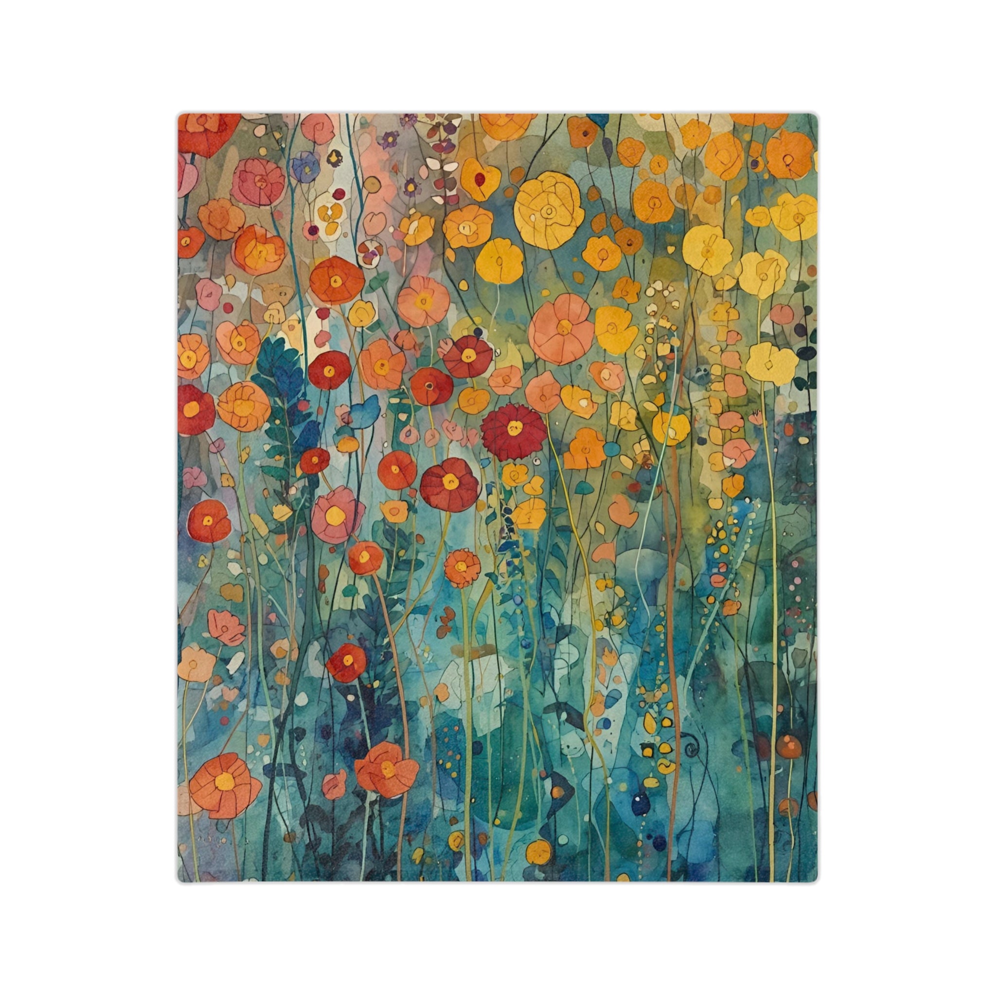 Vibrant Floral Microfiber Blanket - Exclusively at Rosetta Creative Boutique, Cozy Home Decor, Perfect for Picnics, Gifts, Boho Style, Unique Throw, All Seasons - Rosetta Creative Boutique